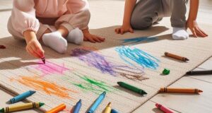 پاک کردن مداد شمعی از روی موکت و فرش